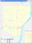 Des Moines County, IA Digital Map Basic Style